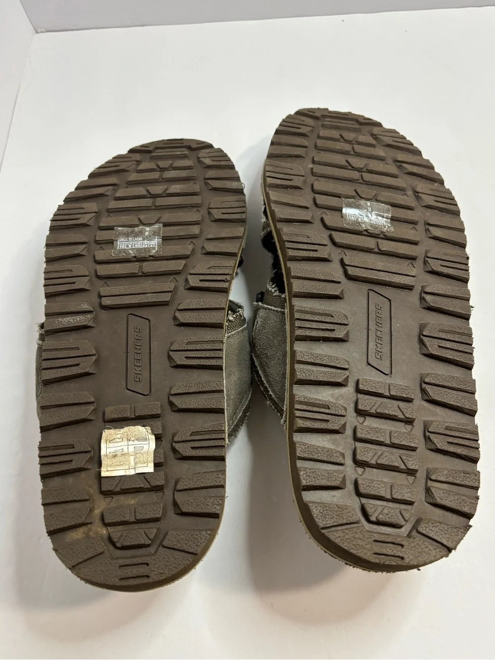Skechers Olive Suede Adjustable Slide Sandals Sz 10 NEW